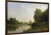 The Banks of the Oise, Morning, 1866-Charles-Francois Daubigny-Framed Giclee Print