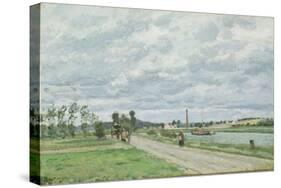 The Banks of the Oise Near Pontoise, 1873-Camille Pissarro-Stretched Canvas