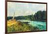 The Banks of the Oise-Alfred Sisley-Framed Art Print