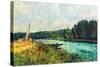 The Banks of the Oise-Alfred Sisley-Stretched Canvas