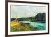 The Banks of the Oise-Alfred Sisley-Framed Art Print