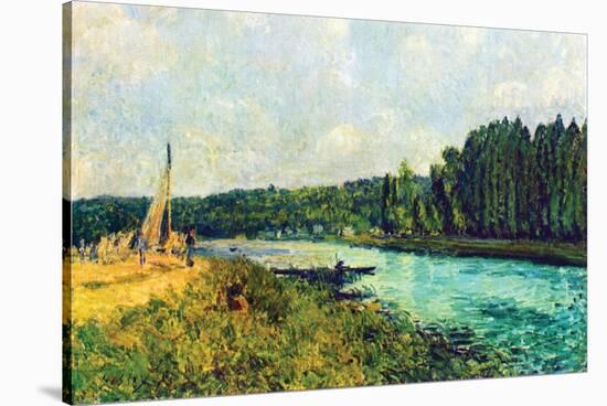 The Banks of the Oise-Alfred Sisley-Stretched Canvas