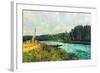 The Banks of the Oise-Alfred Sisley-Framed Art Print