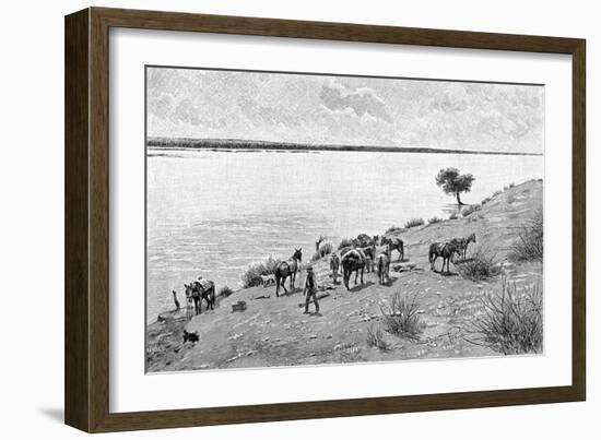 The Banks of the Rio Neuquen, Argentina, 1895-Alfred Paris-Framed Giclee Print