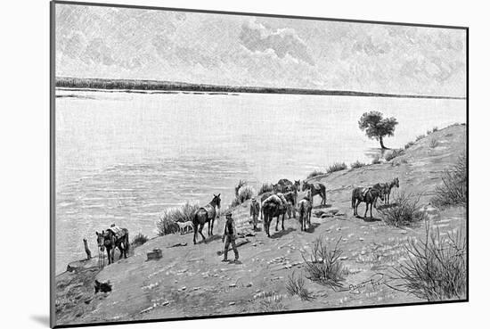 The Banks of the Rio Neuquen, Argentina, 1895-Alfred Paris-Mounted Giclee Print