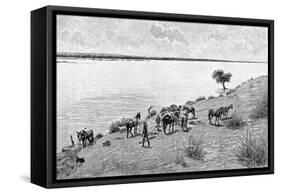 The Banks of the Rio Neuquen, Argentina, 1895-Alfred Paris-Framed Stretched Canvas