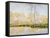 The Banks of the River Epte at Giverny, 1887-Claude Monet-Framed Stretched Canvas