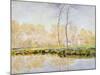 The Banks of the River Epte at Giverny, 1887-Claude Monet-Mounted Giclee Print