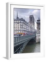 The Banks of the Seine and Notre Dame De Paris Cathedral, Paris, France, Europe-Julian Elliott-Framed Photographic Print