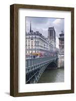 The Banks of the Seine and Notre Dame De Paris Cathedral, Paris, France, Europe-Julian Elliott-Framed Photographic Print