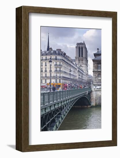 The Banks of the Seine and Notre Dame De Paris Cathedral, Paris, France, Europe-Julian Elliott-Framed Photographic Print