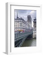 The Banks of the Seine and Notre Dame De Paris Cathedral, Paris, France, Europe-Julian Elliott-Framed Photographic Print