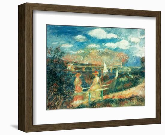 The Banks of the Seine at Argenteuil, 1880-Pierre-Auguste Renoir-Framed Giclee Print