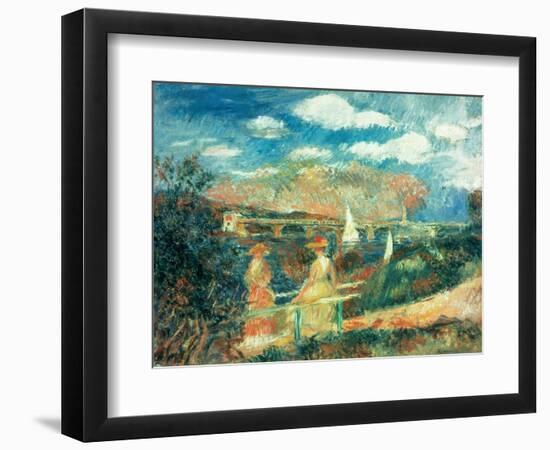 The Banks of the Seine at Argenteuil, 1880-Pierre-Auguste Renoir-Framed Giclee Print