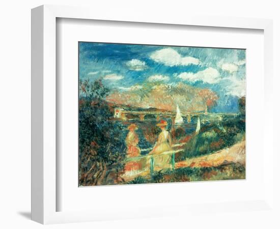 The Banks of the Seine at Argenteuil, 1880-Pierre-Auguste Renoir-Framed Giclee Print