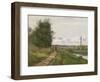 The Banks of the Seine at Bougival, 1864-Camille Pissarro-Framed Giclee Print