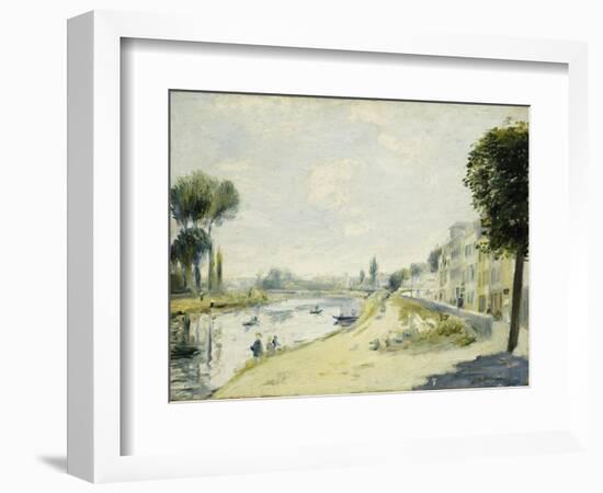 The Banks of the Seine at Bougival, C.1875-Pierre-Auguste Renoir-Framed Giclee Print