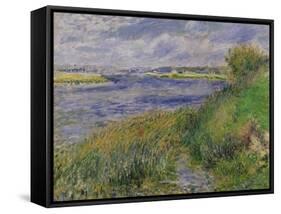 The Banks of the Seine, Champrosay, 1876-Pierre-Auguste Renoir-Framed Stretched Canvas