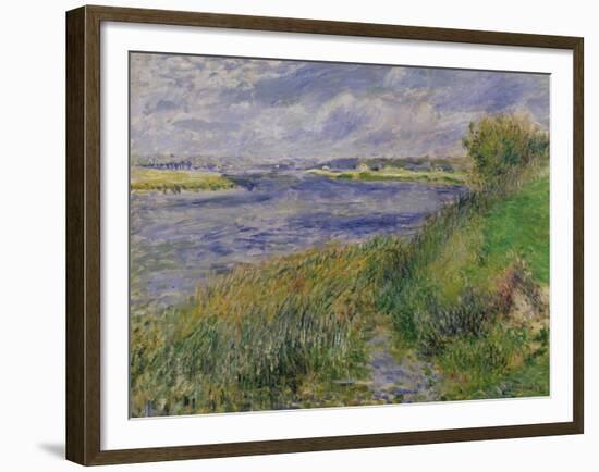 The Banks of the Seine, Champrosay, 1876-Pierre-Auguste Renoir-Framed Giclee Print