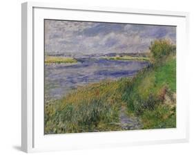 The Banks of the Seine, Champrosay, 1876-Pierre-Auguste Renoir-Framed Giclee Print