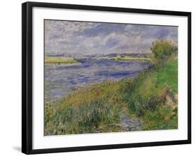 The Banks of the Seine, Champrosay, 1876-Pierre-Auguste Renoir-Framed Giclee Print