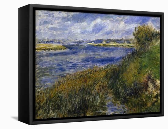 The Banks of the Seine Champrosay-Pierre-Auguste Renoir-Framed Stretched Canvas
