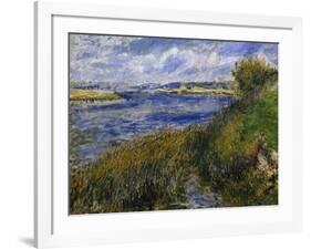 The Banks of the Seine Champrosay-Pierre-Auguste Renoir-Framed Art Print