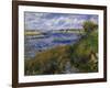 The Banks of the Seine Champrosay-Pierre-Auguste Renoir-Framed Art Print