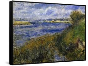 The Banks of the Seine Champrosay-Pierre-Auguste Renoir-Framed Stretched Canvas