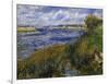 The Banks of the Seine Champrosay-Pierre-Auguste Renoir-Framed Art Print