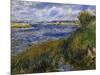 The Banks of the Seine Champrosay-Pierre-Auguste Renoir-Mounted Art Print
