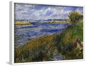 The Banks of the Seine Champrosay-Pierre-Auguste Renoir-Framed Art Print