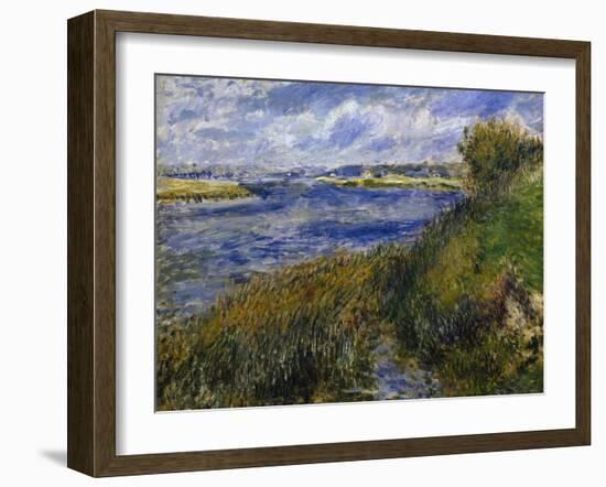 The Banks of the Seine Champrosay-Pierre-Auguste Renoir-Framed Art Print