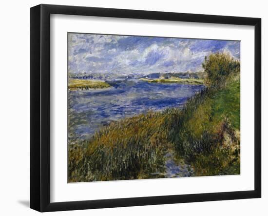 The Banks of the Seine Champrosay-Pierre-Auguste Renoir-Framed Art Print