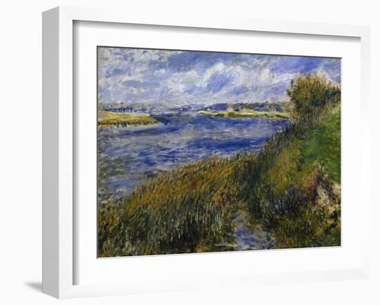 The Banks of the Seine Champrosay-Pierre-Auguste Renoir-Framed Art Print