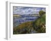 The Banks of the Seine Champrosay-Pierre-Auguste Renoir-Framed Art Print