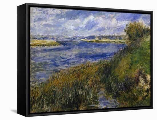 The Banks of the Seine Champrosay-Pierre-Auguste Renoir-Framed Stretched Canvas