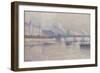 The Banks of the Seine River in Paris, 1893-Maximilien Luce-Framed Giclee Print