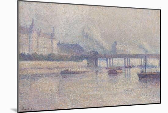 The Banks of the Seine River in Paris, 1893-Maximilien Luce-Mounted Giclee Print