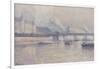 The Banks of the Seine River in Paris, 1893-Maximilien Luce-Framed Giclee Print