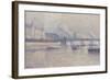 The Banks of the Seine River in Paris, 1893-Maximilien Luce-Framed Giclee Print