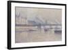 The Banks of the Seine River in Paris, 1893-Maximilien Luce-Framed Giclee Print