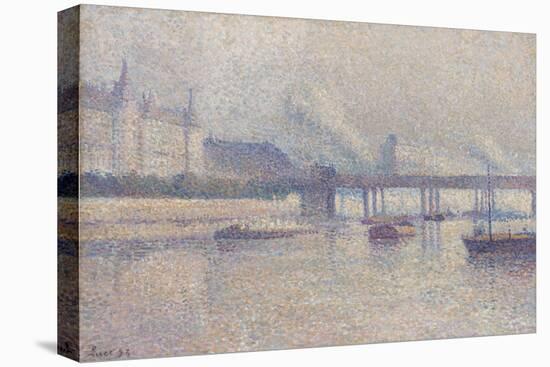 The Banks of the Seine River in Paris, 1893-Maximilien Luce-Stretched Canvas