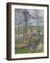 The Banks of the Viosne at Osny in Grey Weather, 1883-Camille Pissarro-Framed Giclee Print