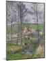 The Banks of the Viosne at Osny in Grey Weather, 1883-Camille Pissarro-Mounted Giclee Print