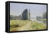 The Banks of the Yonne River, France-Victor Viollet-Le-Duc-Framed Stretched Canvas