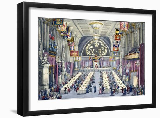 The Banquet at Guildhall, 9th November 1837-null-Framed Giclee Print