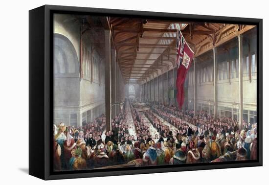 The Banquet Given on the Occasion of the Opening of the Grainger Market-Henry Perlee Parker-Framed Stretched Canvas