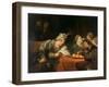 The Banquet of Ahasuerus, 1680S-Aert de Gelder-Framed Giclee Print