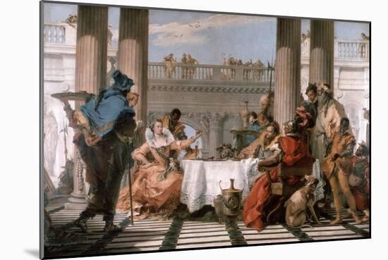 The Banquet of Cleopatra, 1743-1744-Giovanni Battista Tiepolo-Mounted Giclee Print
